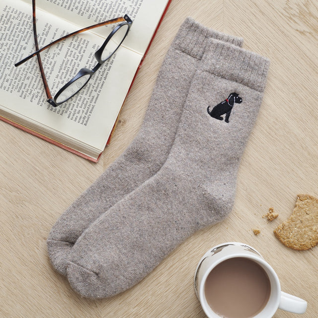 dog-walker-socks-black-cocker-spaniel-sweet-william