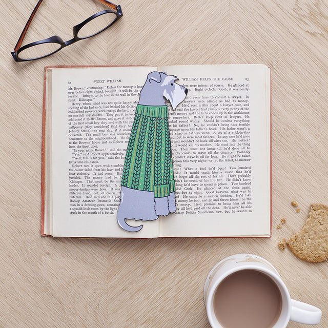 grey-schnauzer-bookmark-sweet-william