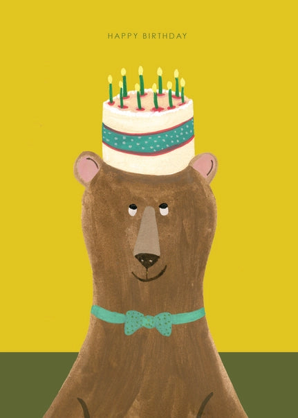 Cake on Bear Happy Birthday