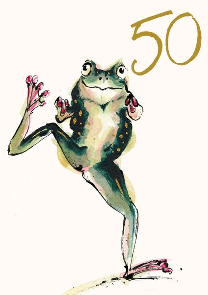 dancing-frog-50-greeting-card-anna-wright