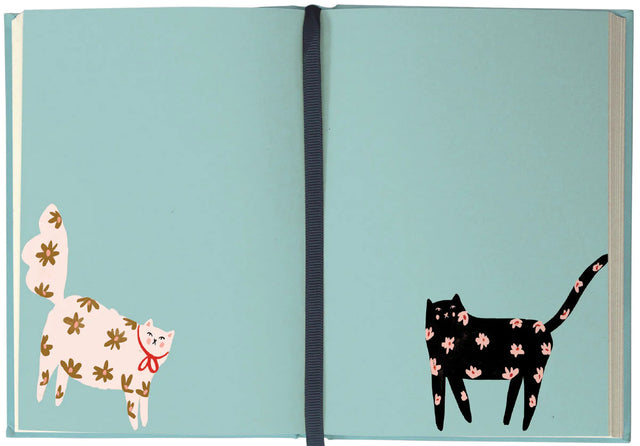 Cinnamon Blue Cats Luxe Illustrated Journal - Roger La Borde - Daisy Chain  Gift Company