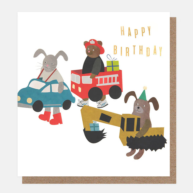 animals-in-car-dressing-up-greeting-card-caroline-gardner