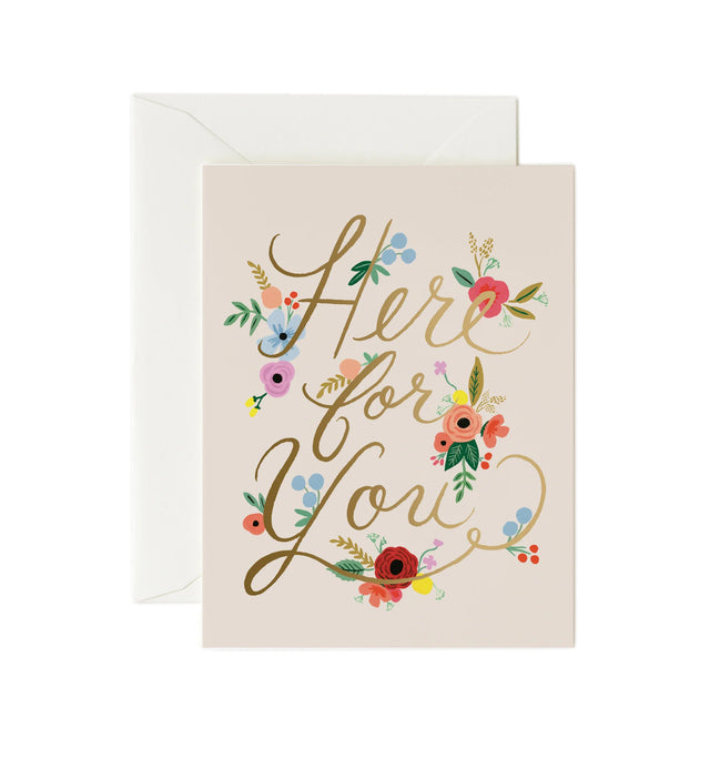 Floral Here For You Greetings Card - Rifle Paper Co