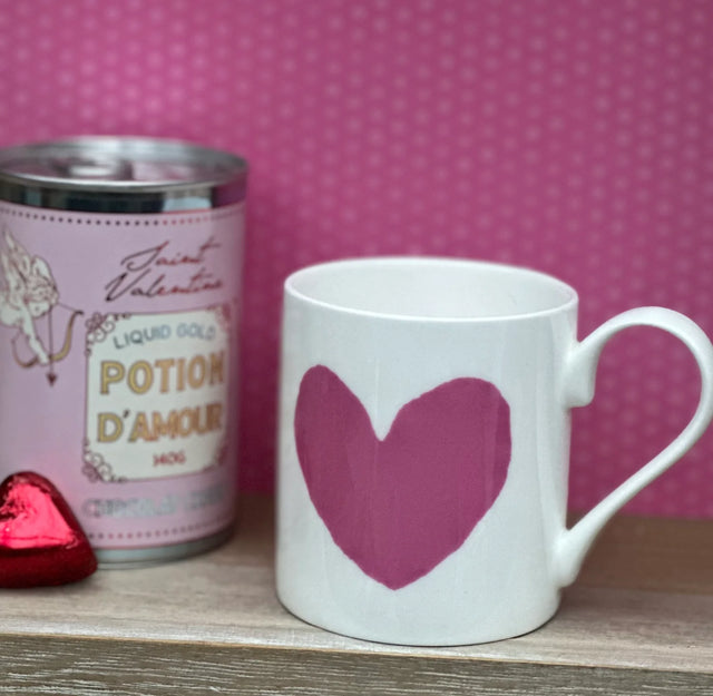 Big Dusky Pink Heart Mug