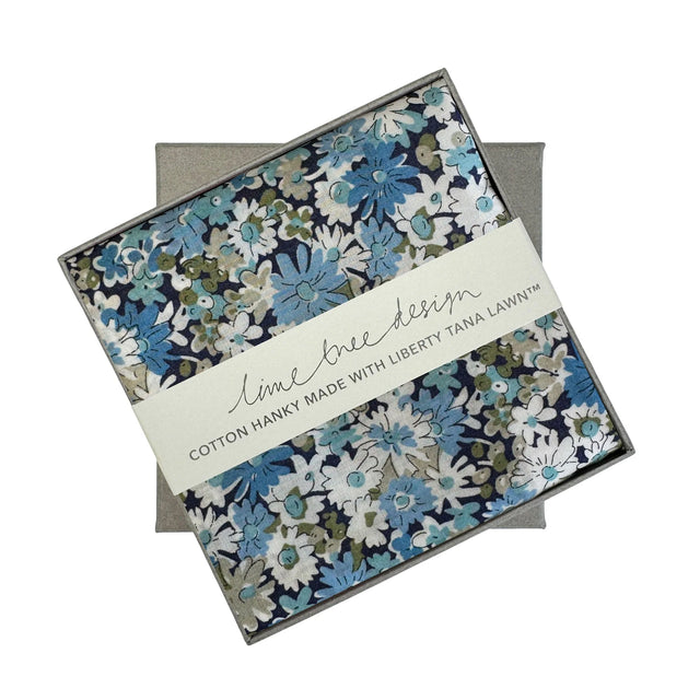 liberty-print-single-hanky-blue-libby-lime-tree-design