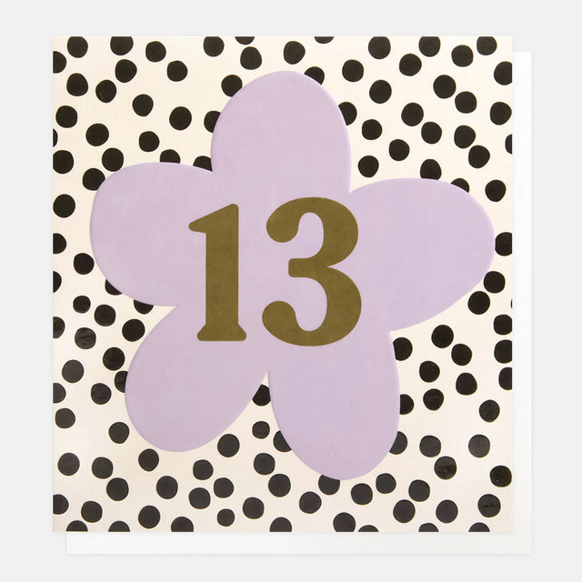 lilac-flower-on-spots-13th-birthday-card-caroline-gardner