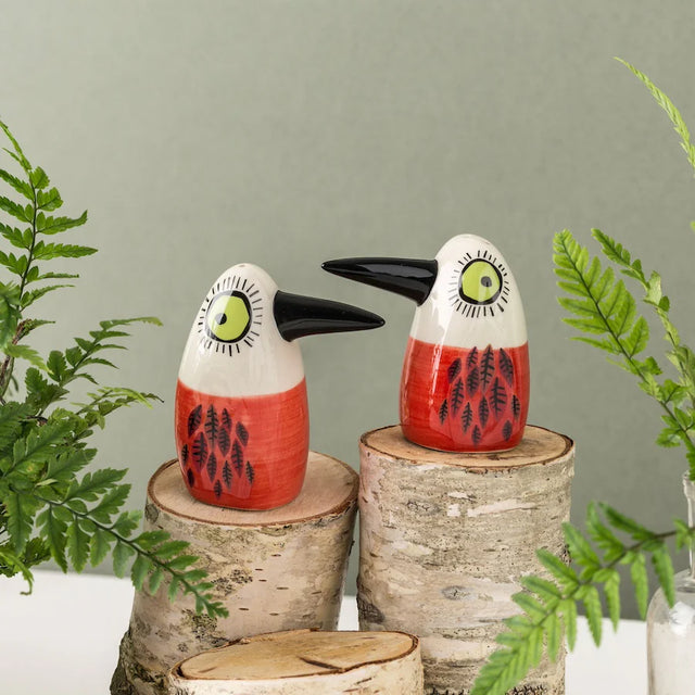 Bird Salt & Pepper Shakers Red