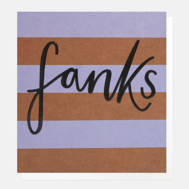 fanks-lilac-and-brown-stripe-greeting-card-caroline-gardner