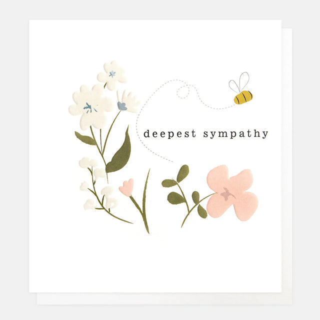 flowers-bee-deepest-sympathy-card-caroline-gardner