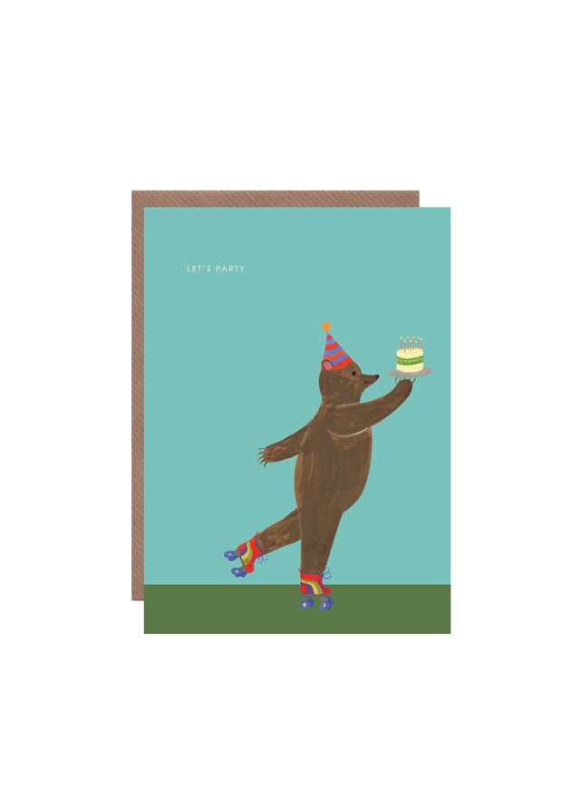 party-bear-on-roller-skates-greeting-card-hutch-cassidy