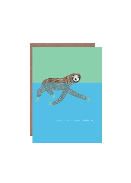 swimming-sloth-stay-cool-greeting-card-hutch-cassidy