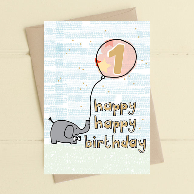 Happy Elephant First Birthday