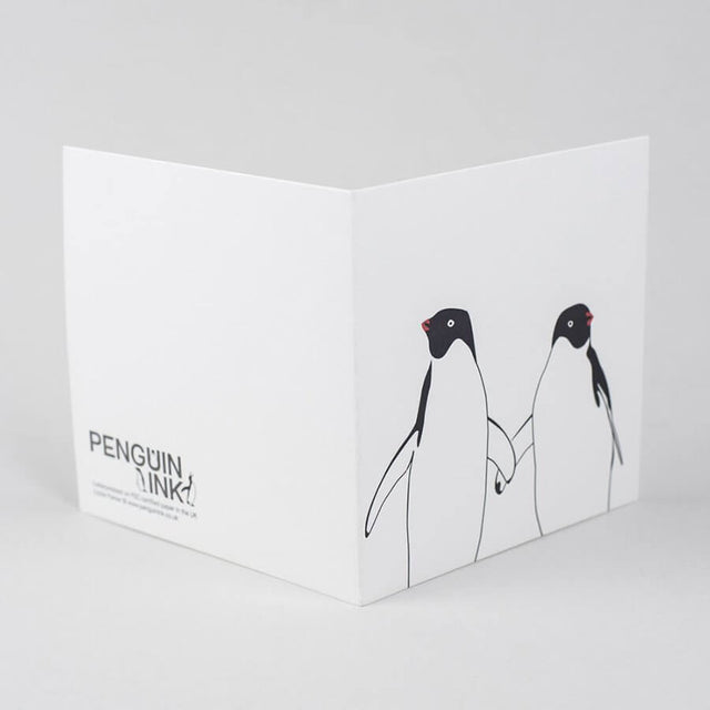 Penguins In Love Letterpress Card - Penguin Ink