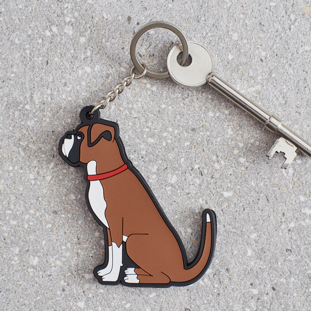 Boxer Dog Keyring - Sweet William