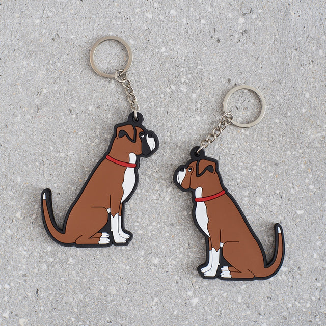 Boxer Dog Keyring - Sweet William